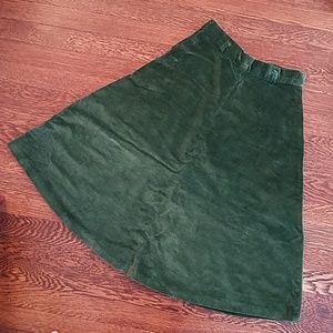 Forest green S half circle skirt - high waisted